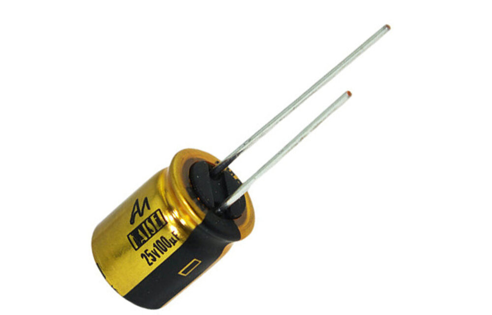 CAP-100-R-100U-25V | 100 µF | 20% | 25 V | Kaisei Electrolytic Capacitor