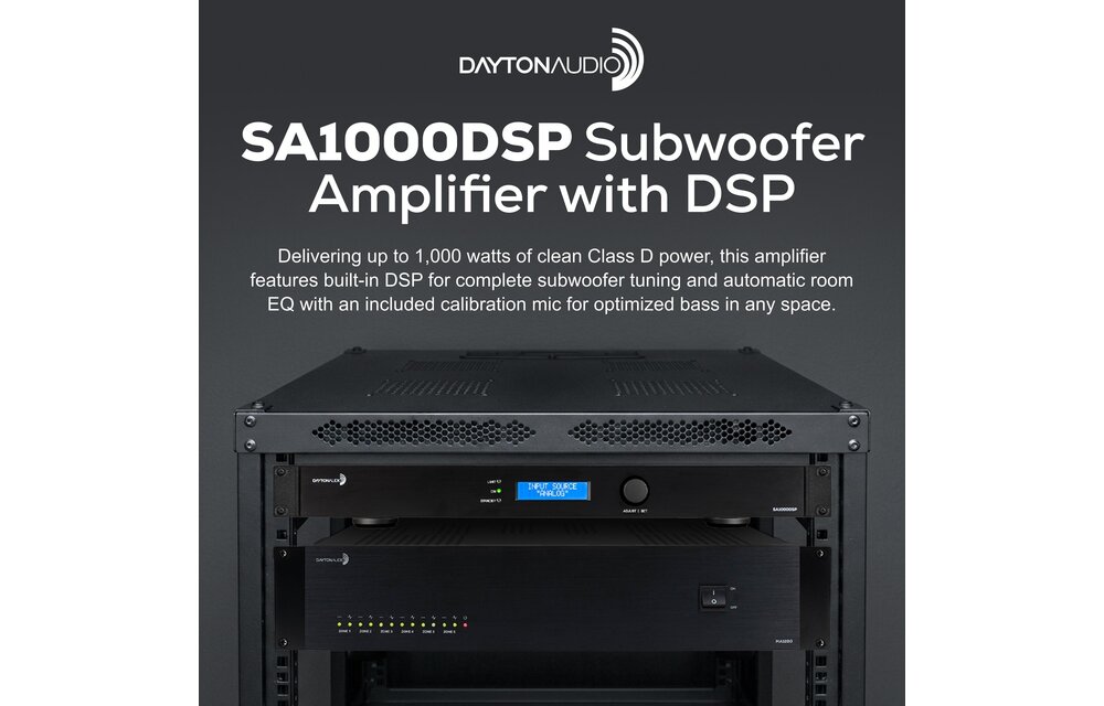 SA1000DSP 1000W Subwoofer Amplifier with DSP