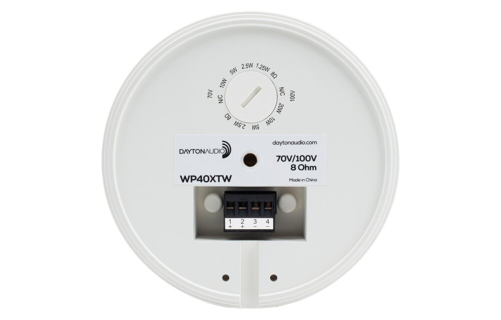 WP40XTW 4" Compact Pendant Speaker 8 ohm White