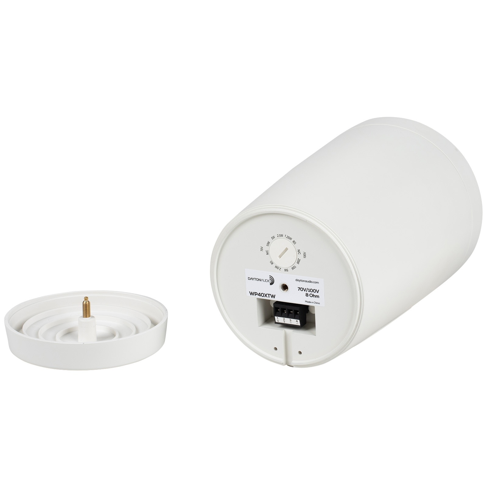 WP40XTW 4" Compact Pendant Speaker 8 ohm White