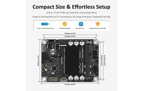 AA-KA32481 TPA3116 2 x 50 W + 1 x 100 W 2.1 Gaming Amplifier Board
