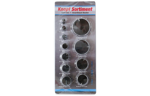 11-Piece Knob set Black 6 mm shaft