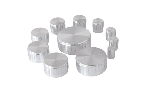 11-Piece Knob set Silver 6 mm shaft