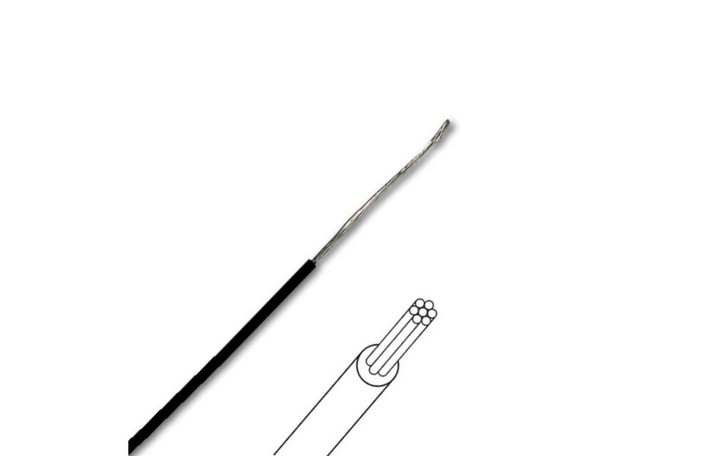 MOWBK Multicore Hook-up Wire Black per meter