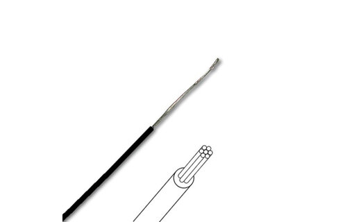 MOWBK Multicore Hook-up Wire Black per meter