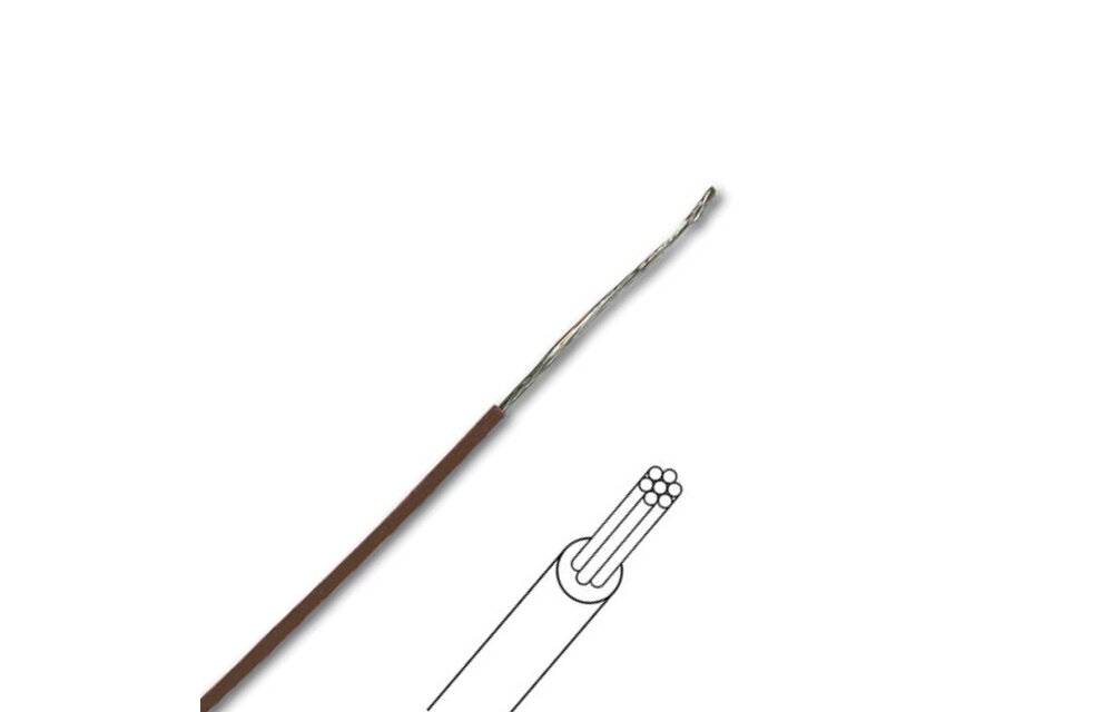 MOWBR Multicore Hook-up Wire Brown per meter