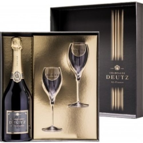 Rozen.nl CHAMPAGNE BRUT "CLASSIC" GIFTBOX+2 GLAZEN Coffret Ecrin with flutes OpaleFruitig, stuivend en zacht Rozen.nl CHAMPAGNE BRUT "CLASSIC" GIFTBOX+2 GLAZEN Coffret Ecrin with flutes OpaleFruitig, stuivend en zacht