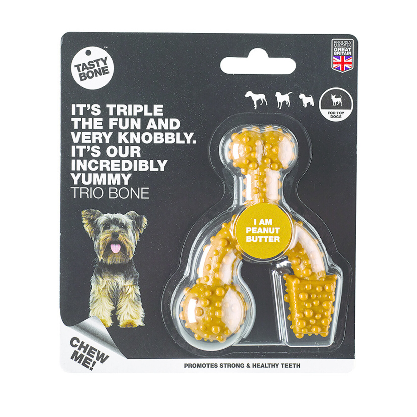 Tasty Bone Tasty Bone Trio Bone Peanut Butter Toy