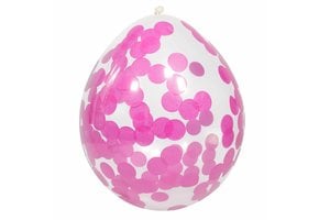 Confetti Ballonnen Roze 30cm - 4 stuks