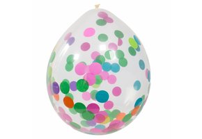Confetti Ballonnen Multi 30cm - 4 stuks