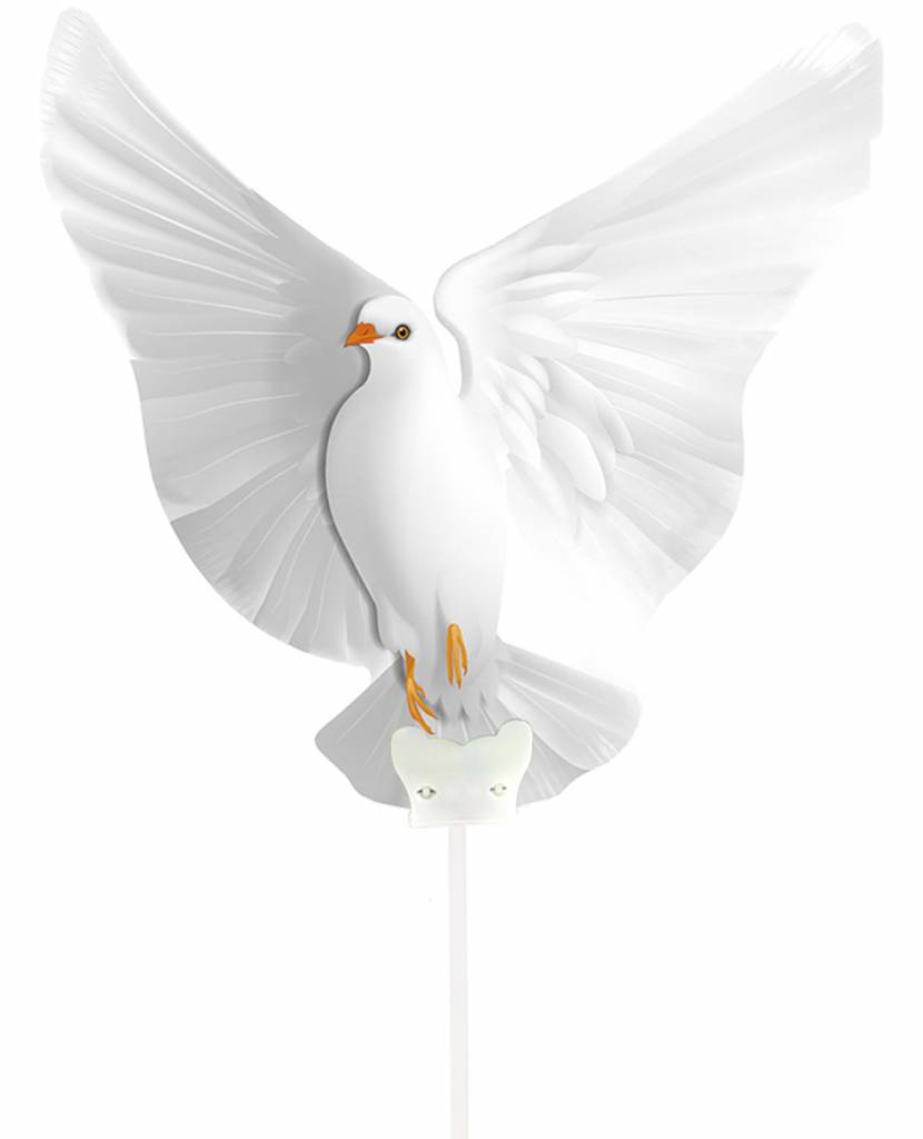 Ballonfiguur Witte Duif 32cm - Per Stuk