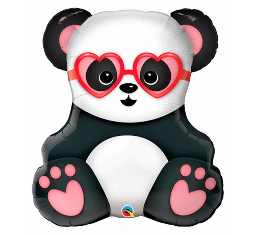 Ballonfiguur Panda met Hartjesbril - per stuk
