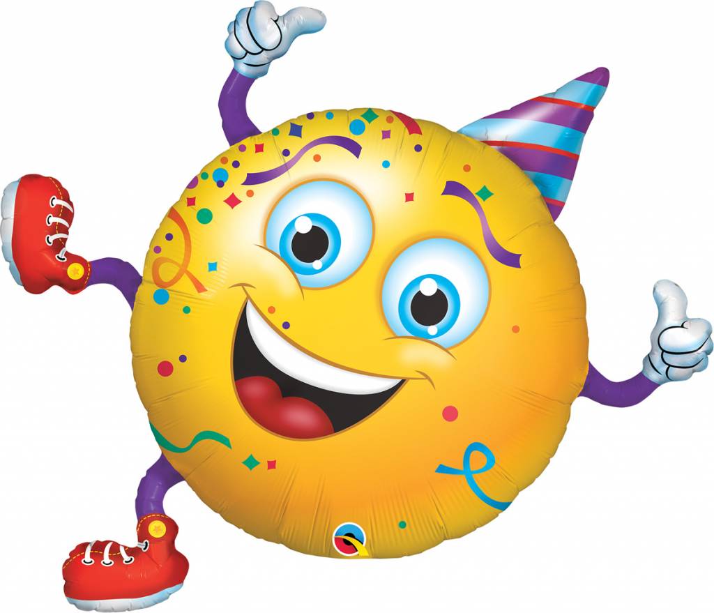 Ballonfiguur Lachende Smiley 96cm - Per Stuk