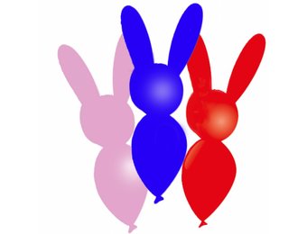 Ballonfiguur Konijn - 8 stuks