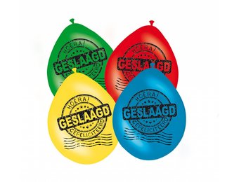 Geslaagd Ballonnen Graduated 30cm - 8 stuks