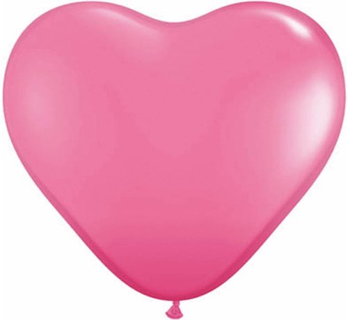 Hartjes Ballonnen Fel Roze - 100 stuks