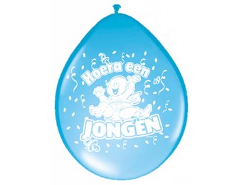 Geboorte Ballonnen Jongens Blauw 30cm - 8 stuks