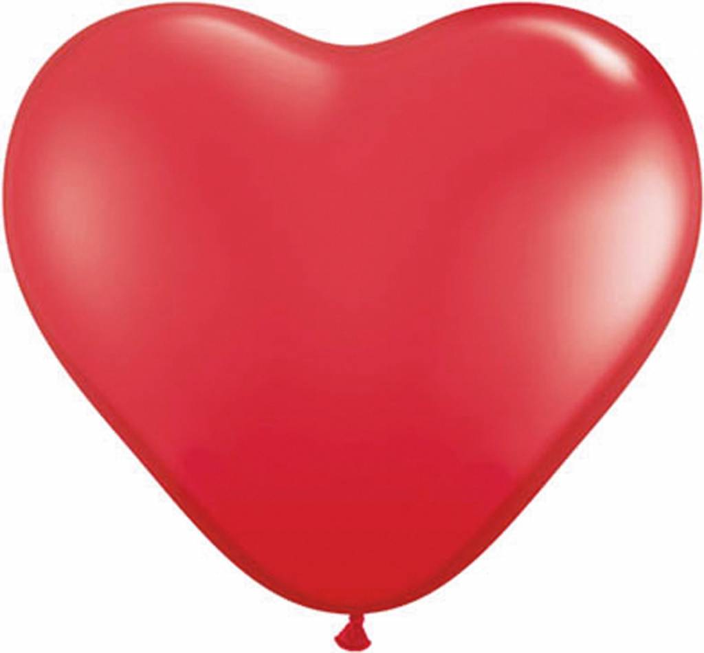 Hartjes Ballonnen Rood 28cm - 100 stuks