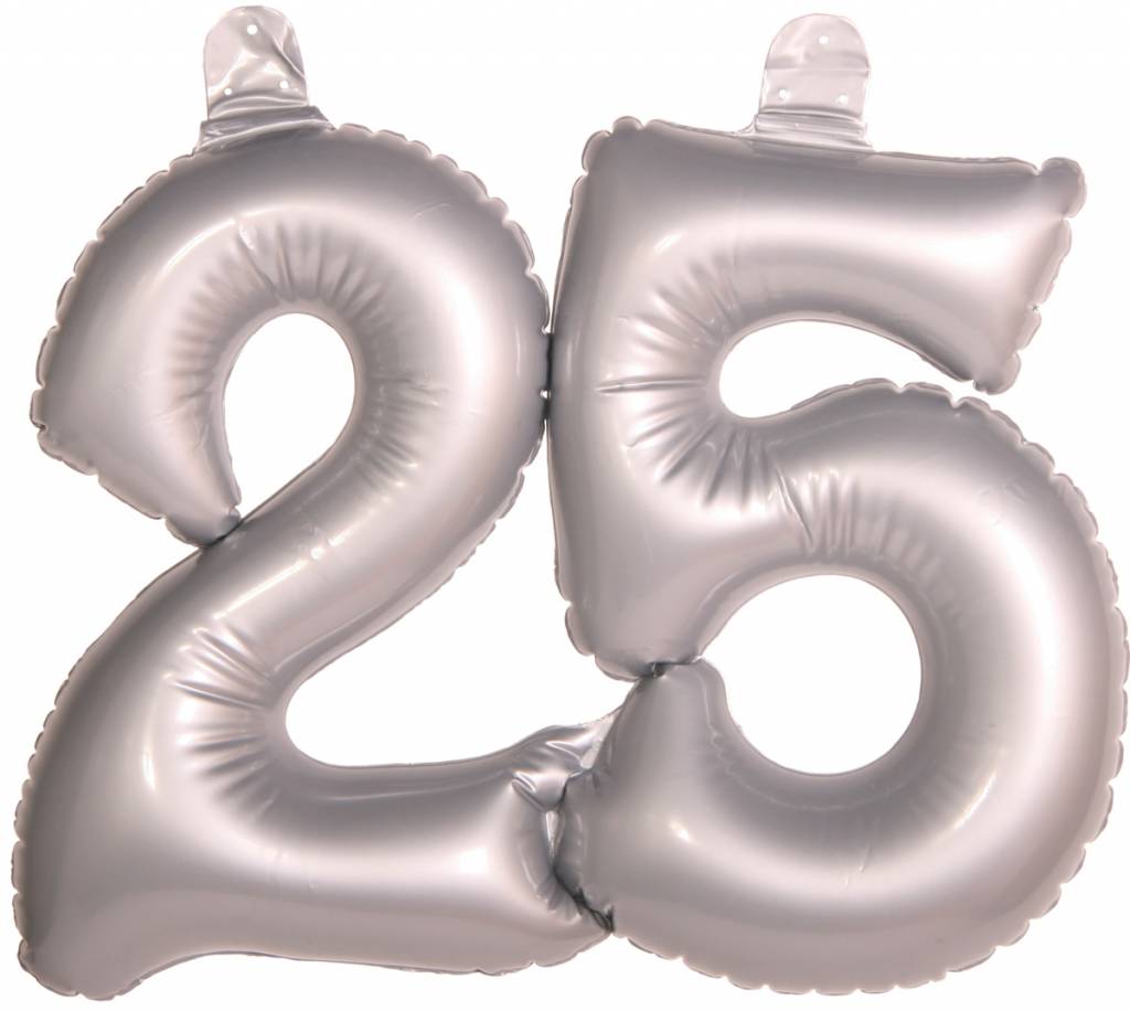 suiker huurder Marty Fielding Goedkope Cijferballon 25 zilver online kopen - Feestartikelen & Versiering  - Feestartikelen Specialist