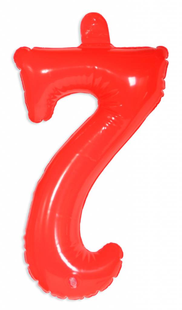 Opblaascijfer 7 Rood - per stuk