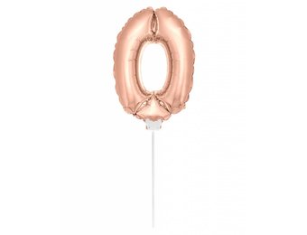 Cijfer Ballon Rosé Goud 0 - 36cm