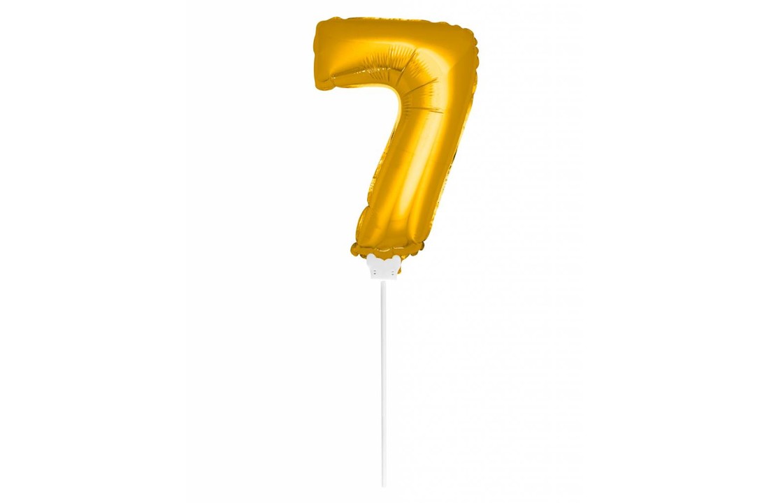 Cijfer Ballon Goud 7 - 36cm