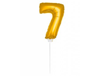 Cijfer Ballon Goud 7 - 36cm
