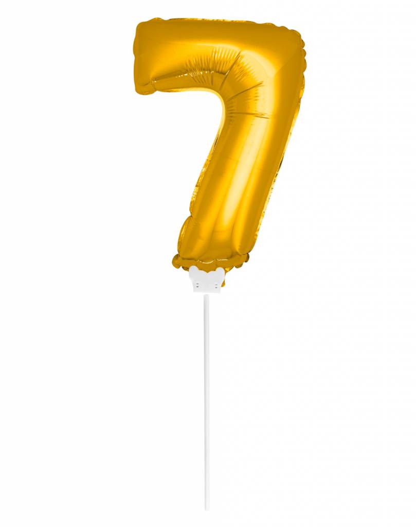Cijfer Ballon Goud 7 - 36cm