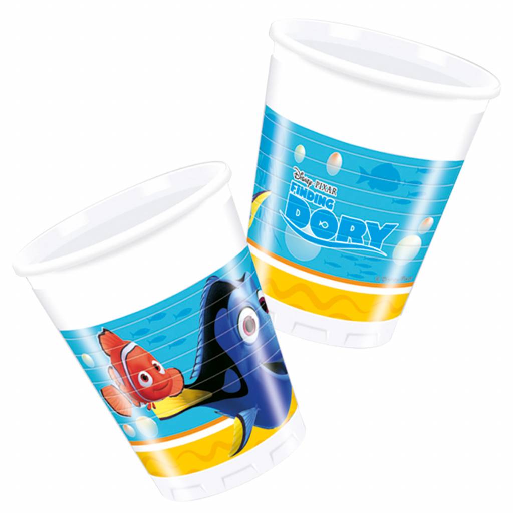 Disney Finding Dory Bekers - 8 stuks