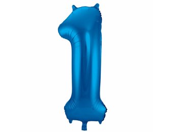 Cijfer Ballon Blauw 1 - 86cm