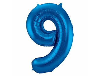 Cijfer Ballon Blauw 9 - 86cm