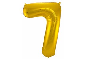 Cijfer Ballon Goud 7 - 86cm
