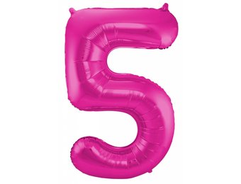 Cijfer Ballon Paars 5 - 86cm