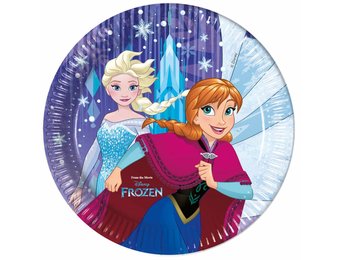 Disney Frozen Snowflakes Bordjes 23 cm - 8 stuks
