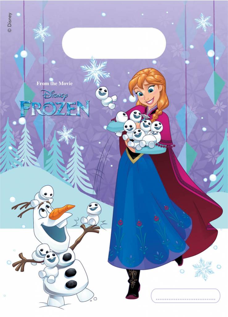 Disney Frozen Snowflakes Uitdeelzakjes - 6 stuks