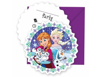 Disney Frozen Snowflakes Uitnodigingen - 6 stuks