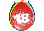 Verjaardag Ballonnen 18 jaar 30cm - 8 stuks