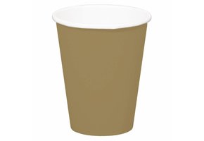 Wegwerp Bekertjes Goud - 8 stuks