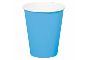 Wegwerp Bekertjes Blauw - 8 stuks