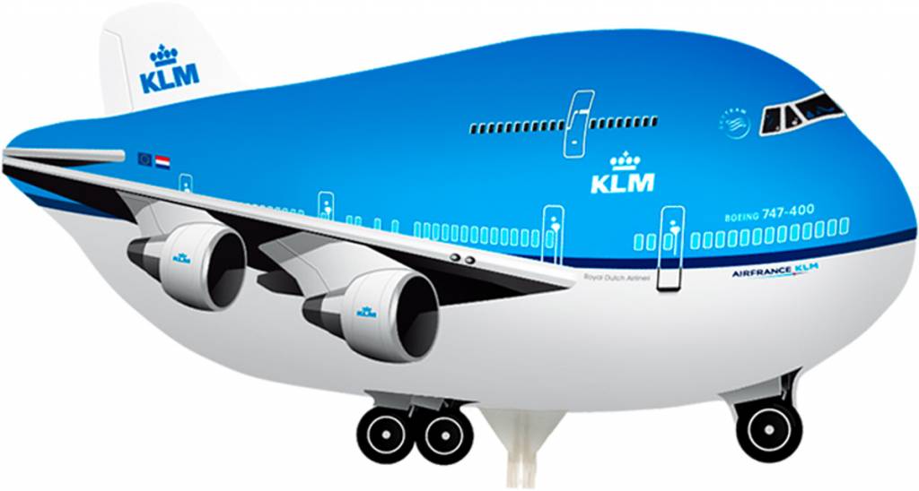 Folie Ballon KLM Boeing 747 - per stuk