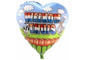 Folie Ballon Welkom Thuis Hart - 74cm