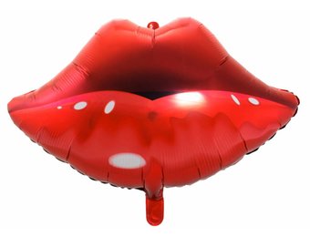 Folie Ballon Rode Lippen 75 cm - per stuk