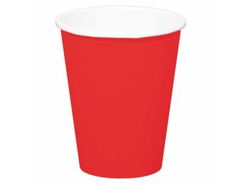 Wegwerp Bekertjes Rood - 8 stuks