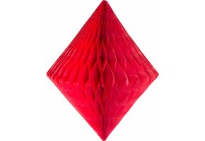 Honeycomb Diamant Rood  30 cm- per stuk