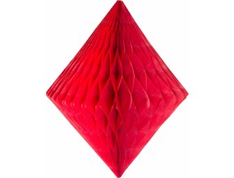 Honeycomb Diamant Rood  30 cm- per stuk
