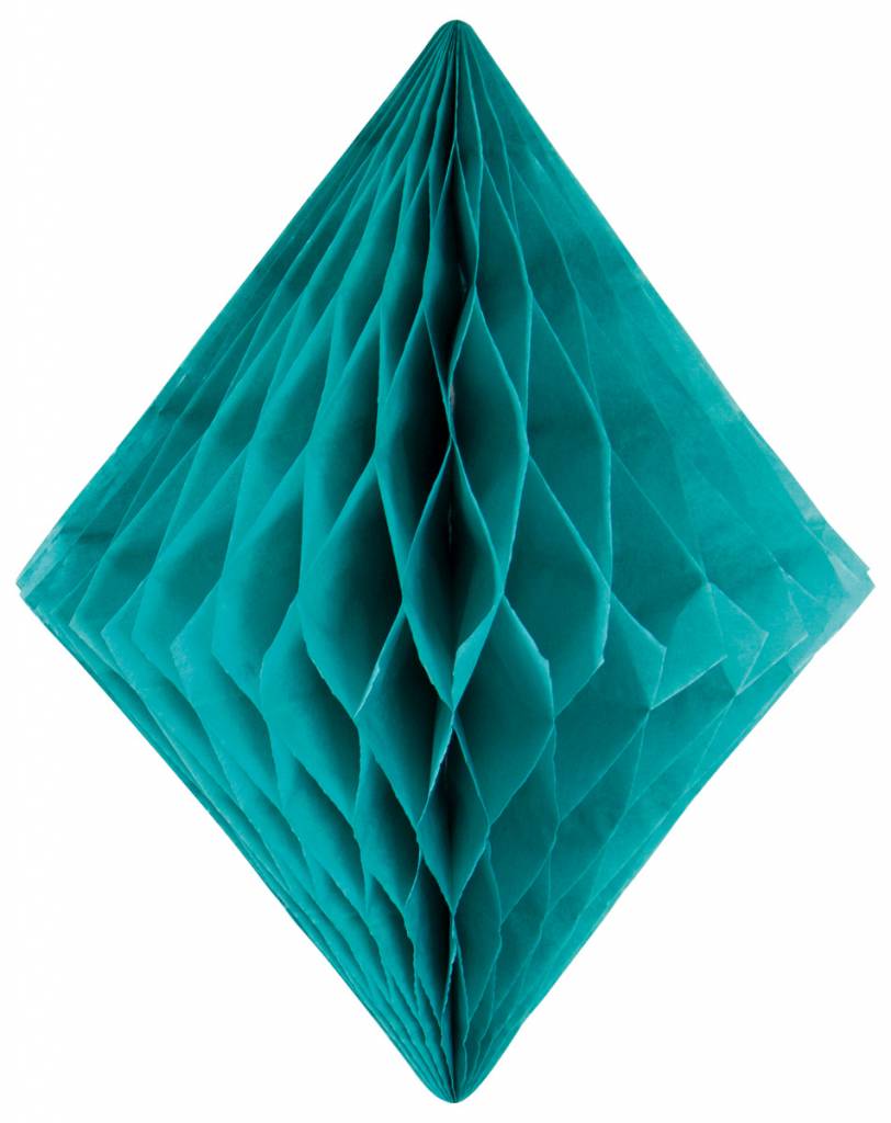 Honeycomb Diamant Turquoise 30 cm - per stuk
