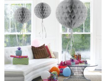 Honeycomb Bal Zilver 30 cm - per stuk