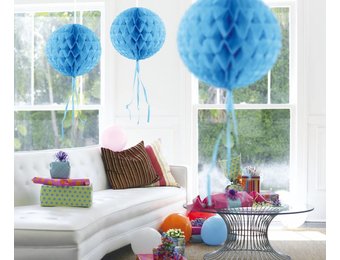 Honeycomb Bal Baby Blauw 30 cm - per stuk