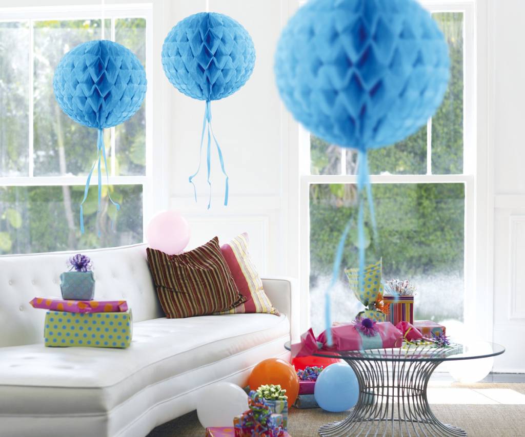 Honeycomb Bal Baby Blauw 30 cm - per stuk