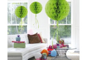 Honeycomb Bal Lime Groen 30 cm - per stuk